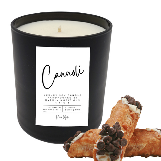 Hand poured 100% Natural Soy Candle | Cannoli | Medium Candle