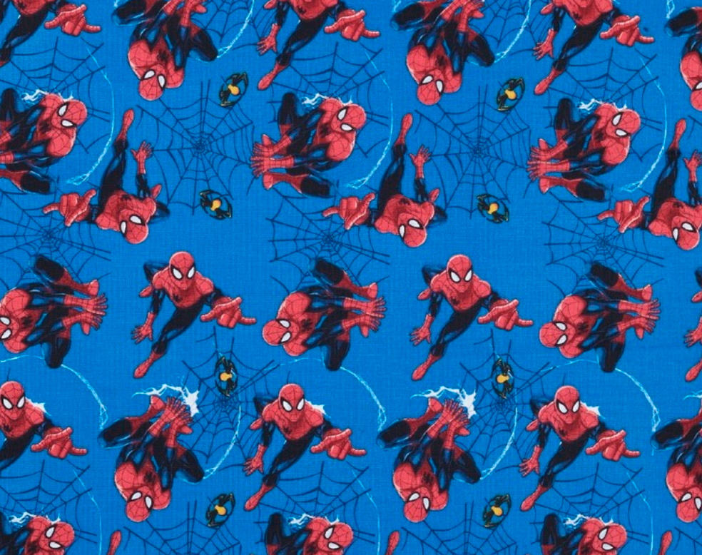 Spider Man Handmade Fabric Face Mask 100% Cotton Reusable with Filter Pocket For Adults & Children