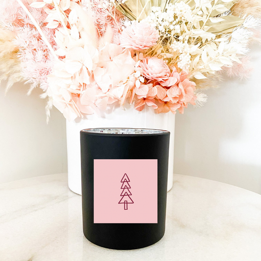 Hand poured 100% Natural Soy Christmas Candle | Christmas Tree | Medium Candle