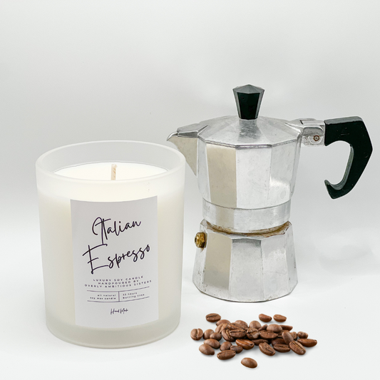 Hand poured 100% Natural Soy Candle | Italian Espresso Coffee | Medium Candle