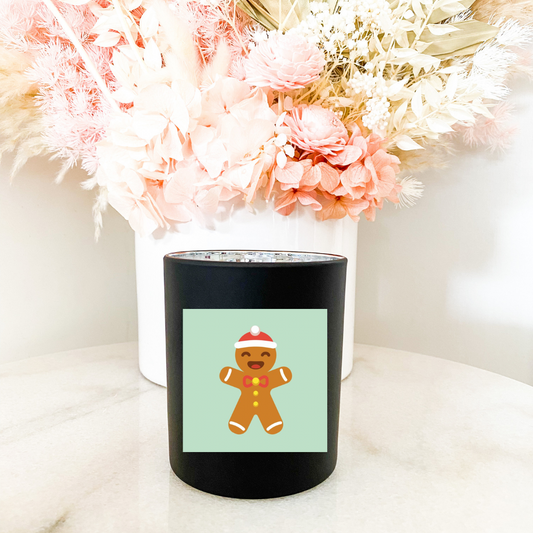 Handpoured 100% Natural Soy Christmas Candle | Gingerbread Man | Medium Candle