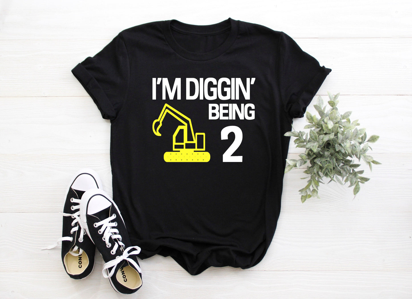Kid's "I'm Diggin' Being (Insert Age)" Birthday T-Shirt/ Romper