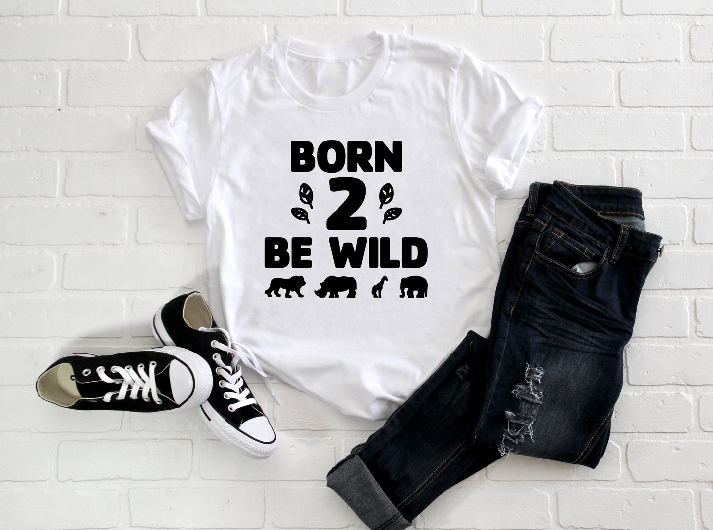 Kid's "Born 2 Be Wild" 2nd Birthday T-Shirt