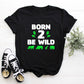 Kid's "Born 2 Be Wild" 2nd Birthday T-Shirt