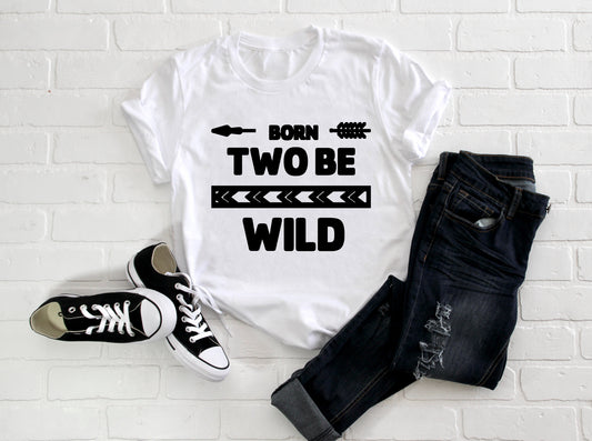 Kid's "Born Two Be Wild" 2nd Birthday T-Shirt