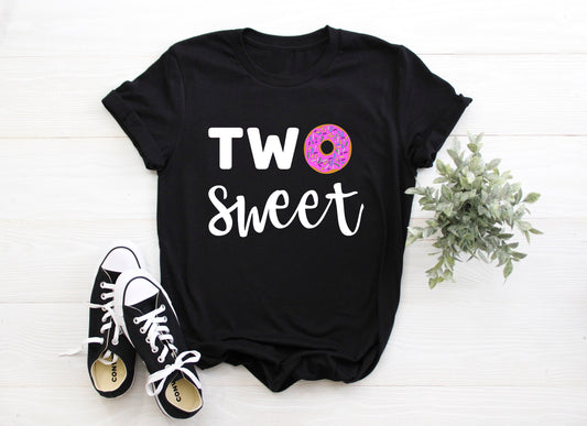 Kid's  "Two Sweet" 2nd Birthday T-Shirt Donut