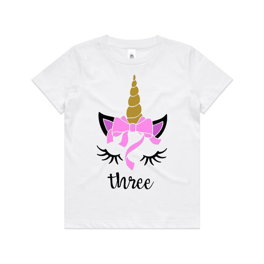 Kid's/ Baby "(Insert Age) " Unicorn Birthday T-Shirt/ Romper