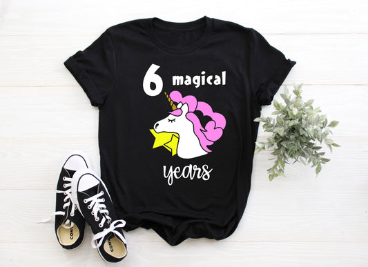 Kid's/ Baby "(Insert Age) Magical Years" Unicorn Birthday T-Shirt/ Romper
