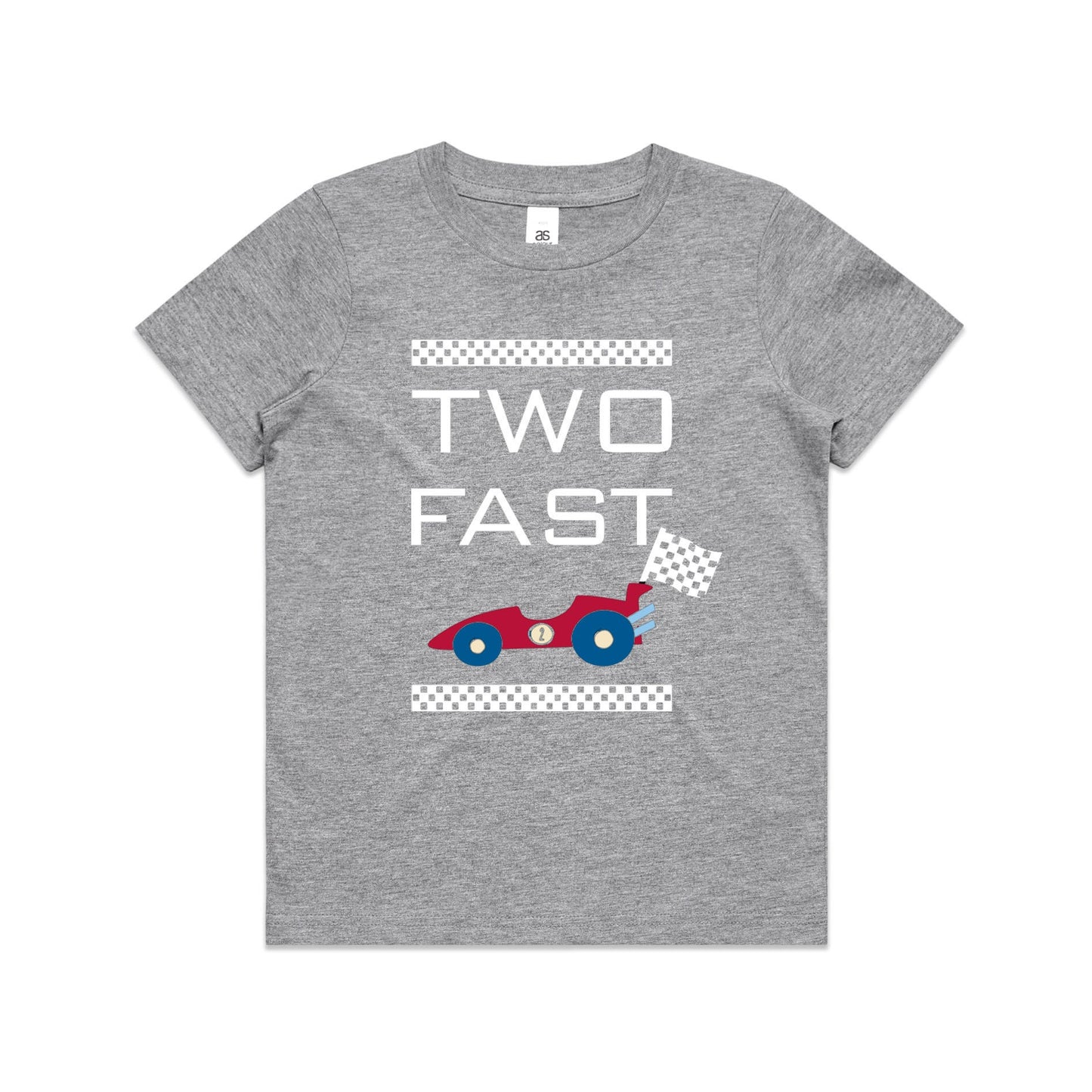 Kid's  "Two Fast" 2nd Birthday T-Shirt Race Car T-Shirt