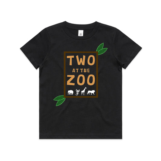 Kid's  "Two At The Zoo" 2nd Birthday T-Shirt