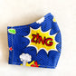 Comic Book Pow, Bam, Zing Handmade Fabric Face Mask 100% Cotton Reusable with Filter Pocket For Adults & Children