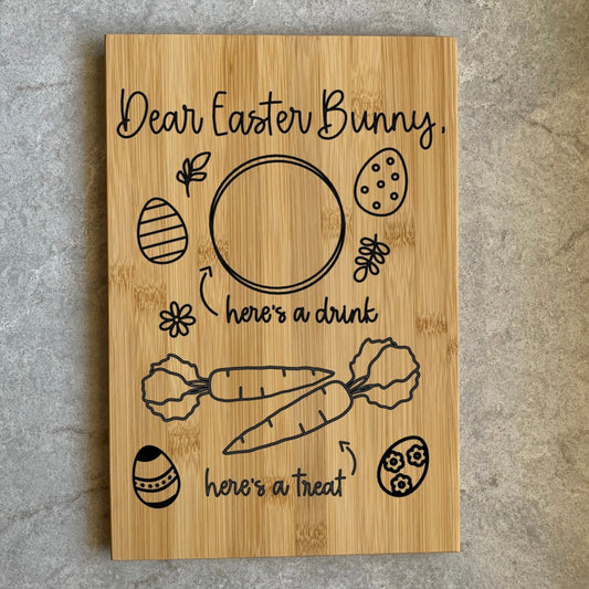 Dear Easter Bunny Drink and Treat Easter Board